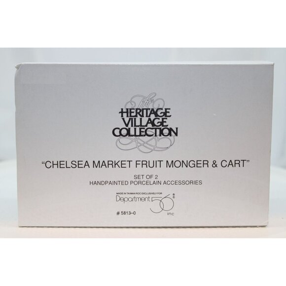 Dept 56 Dickens Village - Chelsea Market Fruit Monger & Cart, Set of 2 - Picture 7 of 8